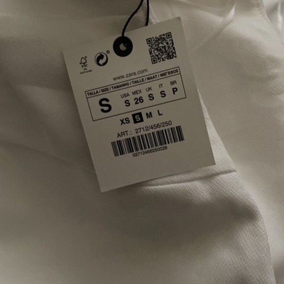 ZARA White Strapless Wide Leg Jumpsuit Small Cocktail Party Bridal holiday - Picture 8 of 8